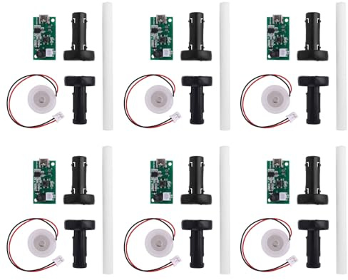 BTFO 6Stk USB Luftbefeuchter Modul, Ultraschall Luftbefeuchter Platte Scheibe 5V Zerstäubungs Treiberplatine mit Sprühkreis Ersatzteil DIY Zuhause
