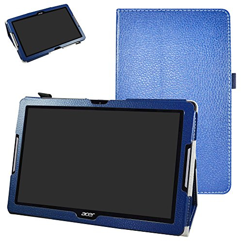 MAMA MOUTH Acer Iconia One 10 B3-A30 Custodia, Slim Sottile di Peso Leggero con Supporto in Piedi Caso Case per 10.1 Acer Iconia One 10 B3-A30 Android Tablet,Blu Scuro
