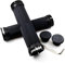 LYCAON Bike Handlebar Grips, Non-Slip Rubber Bicycle Handle Grip with Aluminum Lock, Bike Hand Grip for Scooter Cruiser Urban Bikes Tricycle MTB BMX Foldable Bicycle (Black)
