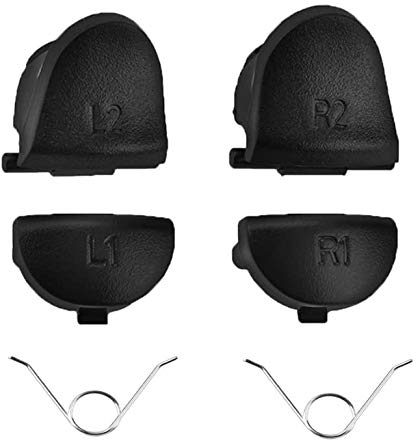Full Set L1 R1 L2 R2 Trigger Buttons Replacement with Springs for Sony PS4 Dualshock 4 PS4 Pro PS4 Slim Game Controller (JDS-001 JDS-011)