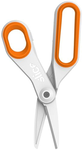 Slice 10545 Ceramic Large Scissors – Durable, Sharp and Finger-Friendly Safety Scissors with Soft-Grip Handles and Rust-Free Blades – Ideal for Household, Kitchen, Office, Warehouse or Crafting