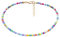 Frauen Choker Halskette Samen Joker Perlen Einlagigen Hals Kette Schmuck (Bunt)