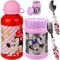 alles-meine.de GmbH 4 TLG. Set: Edelstahl - Thermo Warmhaltebox + Trinkflasche + Kinderbesteck - Wärme + Kälte - für Nahrung + Getränke - - Minnie Mouse & Einhorn - BPA frei - ..
