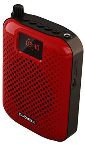 SXFJF Amplificatore di Voce, Microfono Bluetooth Altoparlante Portatile Auto Pairing Amplificatore di Voce, per L'insegnamento, Coacher, Guide Turistiche, Promotori di Vendita,Rosso