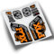 Autocollants fourche Fox 38 Factory 2021 bicolore WP432 Orange