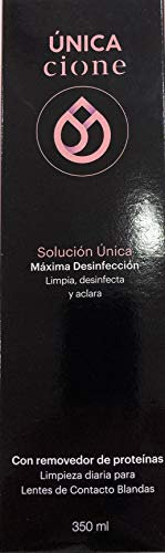 CIONE SOLUCIÓN ÚNICA Con Removedor de proteínas - Limpieza diaria para lentes de Contacto Blandas - 350 ml