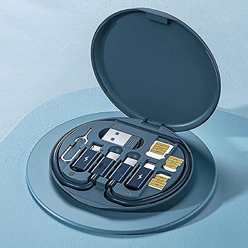 Mini Digital Gadgets Storage Box, Multifunction Data Cable Storage Box, Universal Smart Adapter Combination Set, Data Cable Box Travel Storage, Portable Phone Accessories Storage B