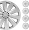 OMAC Radkappen Radblenden Radzierblenden Set 16 Zoll Kompatibel mit Auto KFZ PKW ABS | Radzierblenden Stahlfelgen Felgendeckel | 1 Satz (4 Stück) Vorne und Hinten