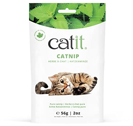Véritable Herbe à Chat composée de Feuilles et de Fleurs séchées d'herbe à Chat de qualité canadienne, Sachet de 56 g