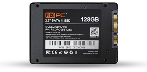 PICOPC SSD 128 GB 2,5 Zoll SATA 3.0 SSD - bis zu 550 MB/s - Laptop/Desktop/Mini-PC-Speicher (3D NAND internes Solid State Drive)