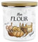 Purely Home Plain Flour Storage Canister - The Bakery Range - White Metal Enamel Kitchen Food Pantry Jar