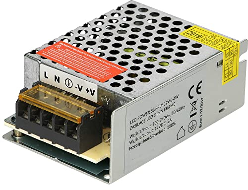 Miratic Alimentatore 12V Trasformatore 220v 12v Trasformatore 220V 12V AC Alimentatore 12v 2a Alimentatore Modulare Alimentatore Stabilizzato Open Frame di Piccolo Formato IP20