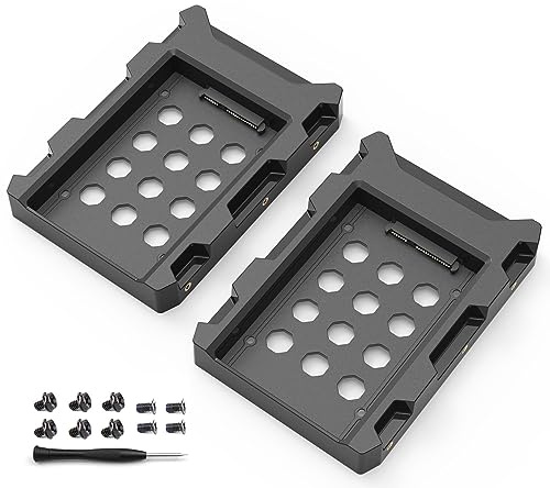 DecorStat 2,5 Zoll SSD SATA auf 3,5 Zoll HDD Adapter 2 Stück SSD Halterung Kit SSD Caddy Tray Interner Festplattenschacht Halter SSD Konverter für 2,5 SSD HDD