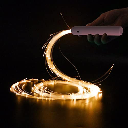 Fouet à fibre optique LED, fouet spatial à fibre optique rechargeable, mode effet 22 couleurs pivotant à 360°, accessoires Pixel Rave Whip Rave, pour danse, fêtes, spectacles de lumière, festivals