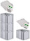 PROREGAL SuperSparSet 4x Eurobox NextGen Grip mit Scharnierdeckel und grünen Schiebeschnappverschlüssen, HxBxT 32x30x40cm, 30 L, Grau, Griffe geschlossen, Eurobehälter, Transportbox