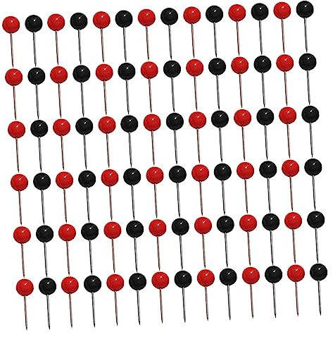 Ciieeo 600 Stück Stift Wulstkopf Drücken Stahl Drücken Für Pinnwand Karte Pin Auf Der Weltkarte Flagge Drücken Reisekartenhefte Rote Kartennadel Rostfreier Stahl Reisen Plastik Korkplatte