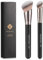 TEOYALL Foundation Kontur Pinsel Set, 2PCS Angewinkelter Synthetischer Kabuki Pinsel zum Mischen, Festlegen und Verbergen von flüssigen, Cremes und Puder-Kosmetika