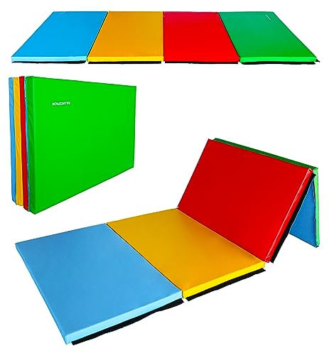 Signature Fitness Allzweck-Matten, Extra Dick, Hohe Dichte, Reißfest, für Gymnastik, Fitnessstudio, Aerobic, Mehrfarbig, 120 x 200 x 5 cm