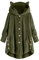 Awrvia Winterjacke Damen Lang Teddyjacke Outdoor Kawaii Cardigan mit Kapuze und Knopf Hoodie Einfarbig Hochwertige PlüSchjacke Oversize Warm Kapuzenpullover Sweatshirt Mode Lammwoll Parka Mantel