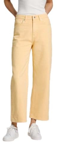Pepe Jeans Damen Straight Jeans Uhw PL204731 Jeans, Yellow (Cornish Yellow),