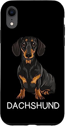 Schwarzer Dackel Verrückter Hundeliebhaber Hülle für iPhone XR