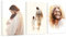 CCWACPP 3 teiliges christliches Wandbild Aquarell Jesus Bild Jesus Christus Poster religiöse Leinwanddrucke Gott Wanddekoration für Wohnzimmer Schlafzimmer gerahmt (C, (28x35cmx3))