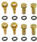 ZYHW 2 Sets M14x1.5 Banjo Bolt, 10mm Banjo Hose Barb Bolt Fittings Universal Banjo Fitting Fuel Line with Copper Washers for Motorcycle Car (Bronze)