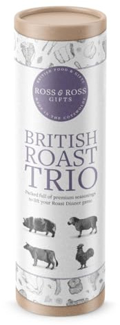 Ross & Ross Gifts - British Roast Trio Tube, Containing Roast Lamb Rub, 50g, Roast Chicken Rub, 50g and Roast Beef Rub, 50g
