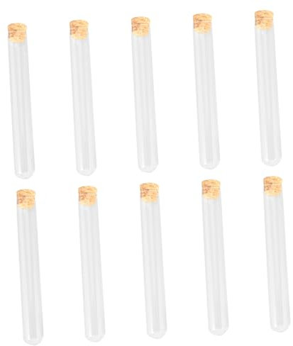 ULTECHNOVO Mini-reagenzgläser Aus Glas Mit Holzkorken Für Lagerung Laborarbeiten Festliche Dekoration - 25 X 200 mm