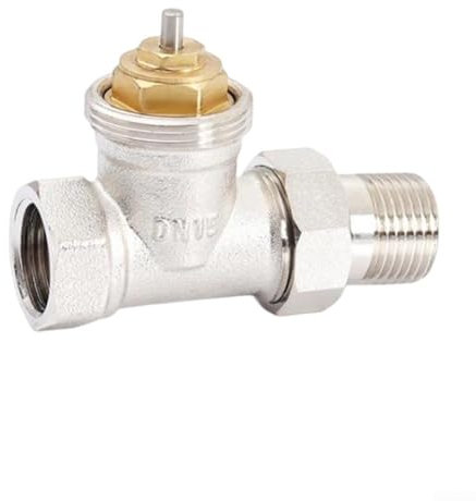 PETSTIBLE Vanne de contrôle thermostatique en laiton, vanne de contrôle automatique de la température verticale, vanne de contrôle thermostatique de radiateur (DN15)