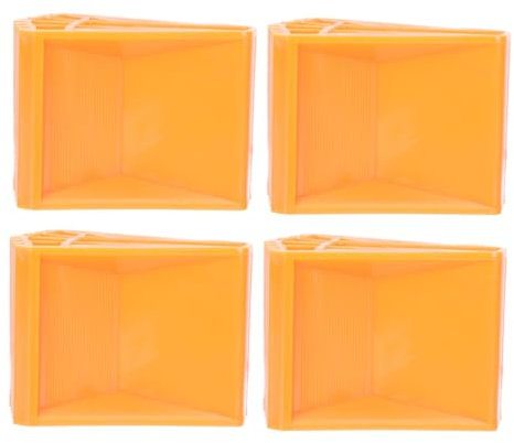 DOITOOL 4 Pièces Tapis Bottes D'échelle Repose-pieds D'échelle Raide Chapeaux De Jambe D'échelle Couvre-pieds D'escabeau Patins De Meubles Antidérapants Patins D'échelle Orange Caoutchouc