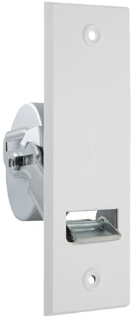 INOVATEC Rollladen Einlass Gurtwickler inkl. Abdeckplatte Lochabstand 135mm | Neutrales Design | Sofort Betriebsbereit | Verstellbare Gurttrommel | Befestigungshaken | bis zu 5,50m Gurtbandaufnahme