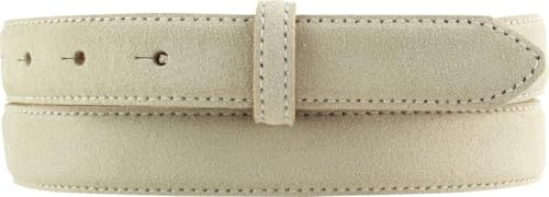 BELTINGER Gürtel aus Veloursleder ohne Schnalle 2,5 cm | Velour-Ledergürtel für Damen Herren 25mm | Wildleder-Gürtel