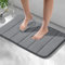 HITSLAM Tappeto Bagno Antiscivolo in Memory Foam, 40 x 60cm Tappetino Bagno Assorbente, Lavabile in Lavatrice, Asciugatura Rapida, Morbido e Confortevole, Grigio Scuro
