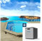 Habitat et Jardin Piscine Bois Miami 145 - 4.86 x 3.36 x 1.45 m + Mini Pompe à Chaleur 3.5kW - Métal - Gris