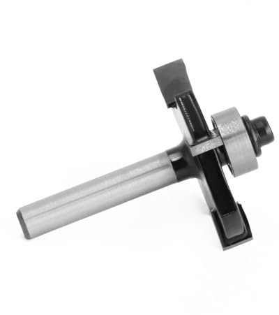 1 pz 1/4 6mm 6.35mm Gambo Quattro Lame T-Sloting Slot Cutter Giunzione Sbozzare Router Bit Altezza Fresa lavorazione del legno(6X36.7X2.5mm)