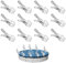 ROSYLEVE 12 Pièces Métalliques pour Pince a Ressort, Serre de Jardin Pinces de Fixation avec Feuille de Protection, Pinces pour Piscines Hors Sol, Pinces à Forte Tension pour Bâche de Couverture