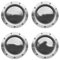 4 Stück 146 mm graue Alufelgen-Nabenkappen 8D0601165K Kompatibel für Audi TT A2 A3 A4 A8 S6 Q5 Q7 RS6 Auto-Logo-Zubehör(Gray 146mm)