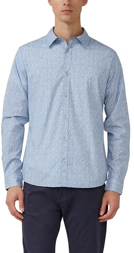 s.Oliver Slim Fit: Hemd aus Baumwollstretch mit All-over-Print