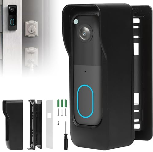 Blink Doorbell Camera Mount 2nd Gen,New Adjustable Doorbell Mounting Bracket for Blink Video,Anti Theft Doorbell Mount (Black)