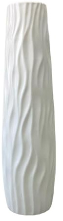 MagiDeal Grand Vase décoratif pour la Maison, élégant et, idéal pour Un Mariage, Un Salon, Une Salle à Manger ou Une entrée, Blanc