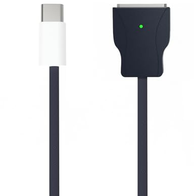 SlimQ USB-C to Magnetic 3 Charging Cable Compatible with Magsafe Charging Cable MacBook Air (M2 chip, 2022) MacBook Pro (14-inch 16-inch, 2021 2023), Type-C 140W Fast Charging Cord (Blue, 2m/6.6ft)