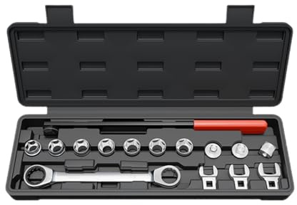 Qoukonao Spannrollen-Werkzeug – Fahrzeugreparaturzubehör | Spannrollen-Entfernungsschlüssel | für Automobiltechniker, Autobesitzer, Flottenwartung, Reparaturwerkstätten, Zuhause, Garage, Werkstätten