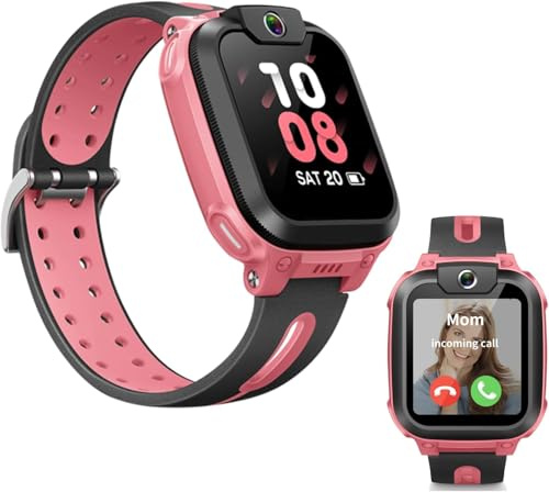 imoo Z1 Kinder-Smartwatch, 4G Anrufe Watch, IPX8 Wasserbeständigkeit, 1,3 Zoll, Frontkamera 2 MP, Schrittzähler, Lange Akkulaufzeit, Klassenzimmermodus (Rosa)