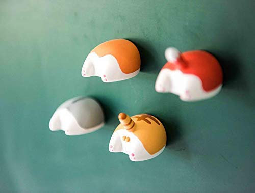 Gwill(Set of 4 Dog butt Refrigerator Magnet,Office Magnets, Calendar Magnet, Whiteboard Magnets, Decorative Fridge, Home Decoration dog Lover Gift Set