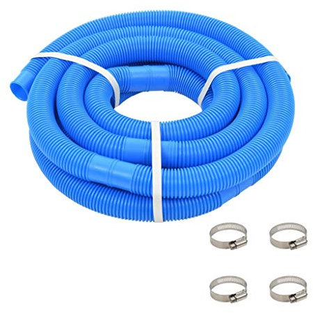 vidaXL Tubo flessibile per piscina con morsetti universale aspirante Skimmer per piscina, tubo di ricambio per aspirapolvere blu 1,5 19,7 PE