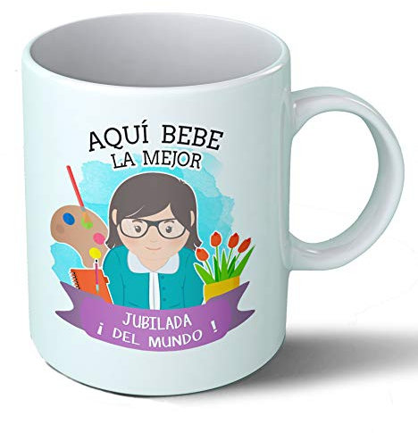 Planetacase - Taza Jubilada - Regalo Original Jubilados Jubilación - Cerámica 330 mL - Taza Desayuno Apta para Microondas y Lavavajillas - Resistente a Lavados