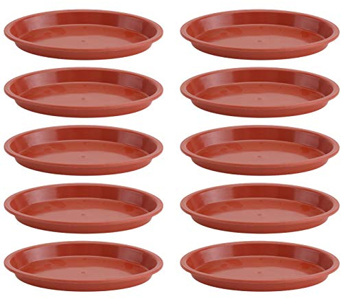 Cabilock 10 Stücke Ton Blumentopf Untersetzer Terracotta Runde Pflanzentopf Untertasse Terrakotta Pflanztopf Unterteller für Pflanzkübel Blumenkübel Tablett Blumenkasten Balkonkasten