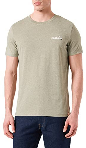 JACK & JONES Mens T Shirt Designer Short Sleeve Crew Neck Tee, Oli Green Colour, UK Size M