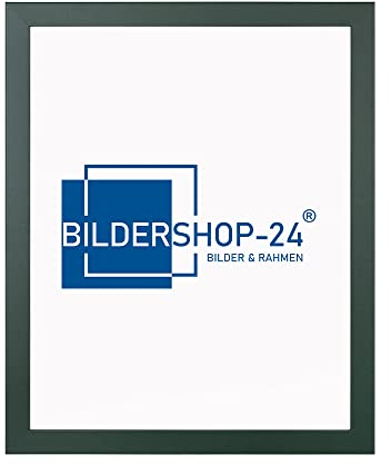 Bildershop-24 Bilderrahmen modern stabil Paris Tannengrün Dunkelgrün 48 X 68 cm Fotorahmen, Wechselrahmen, Posterrahmen, Puzzlerahmen